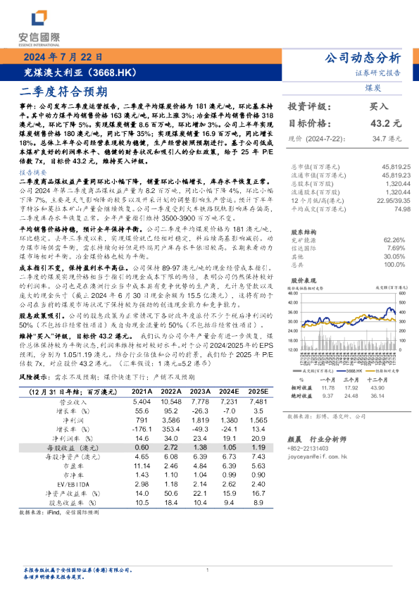 二季度符合预期