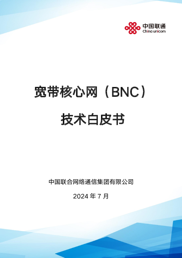 宽带核心网(BNC)技术白皮书