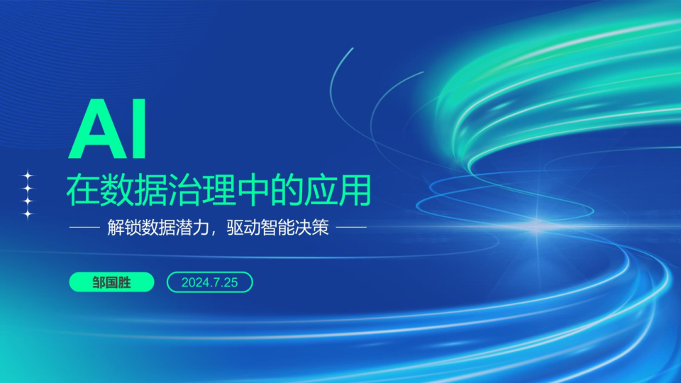 2024年AI在数据治理中的应用报告