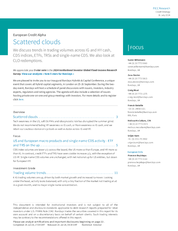 巴克莱 _ 欧洲 _ 信贷 _ 阿尔法 _ 分散 _ 云