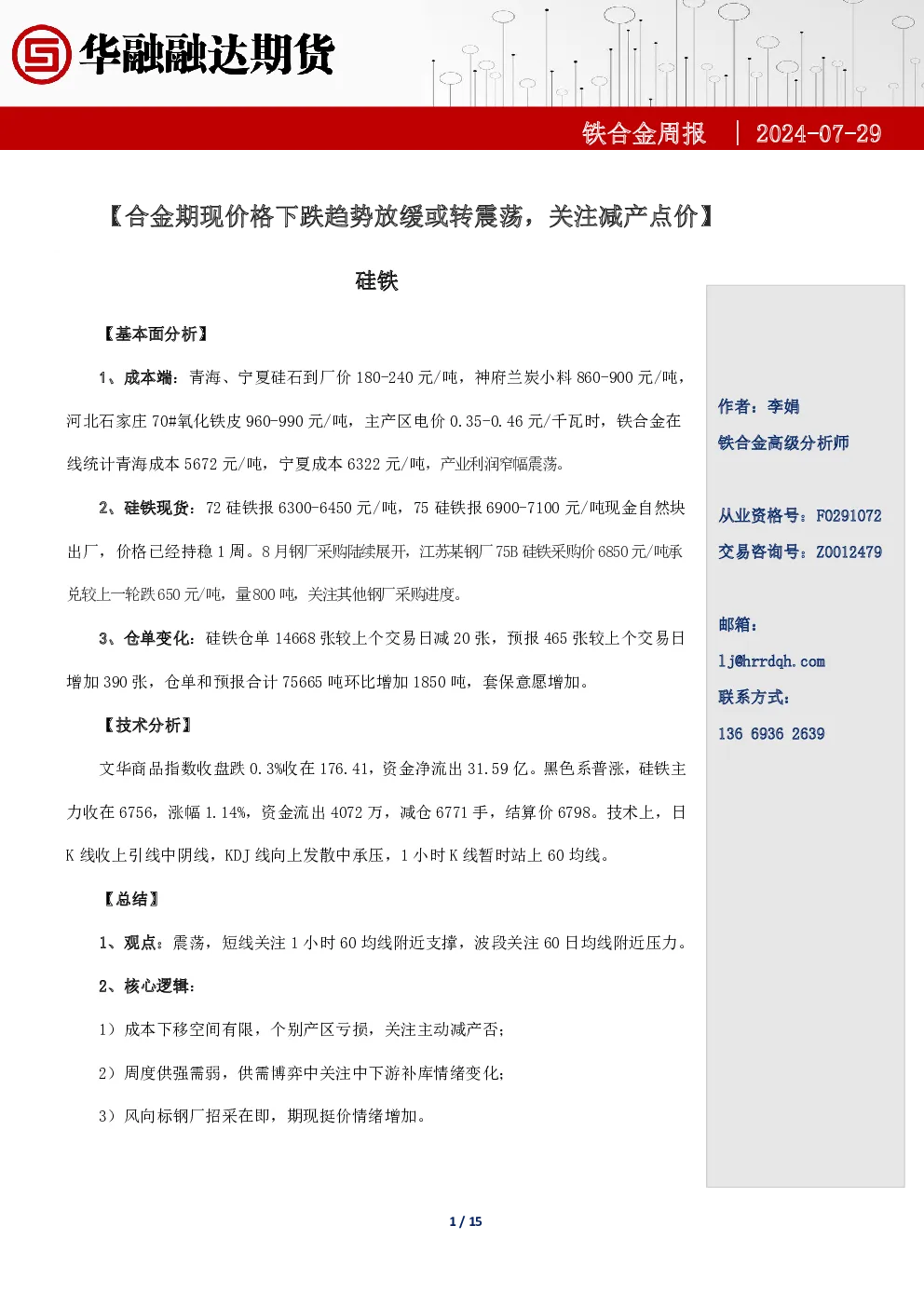 报告封面
