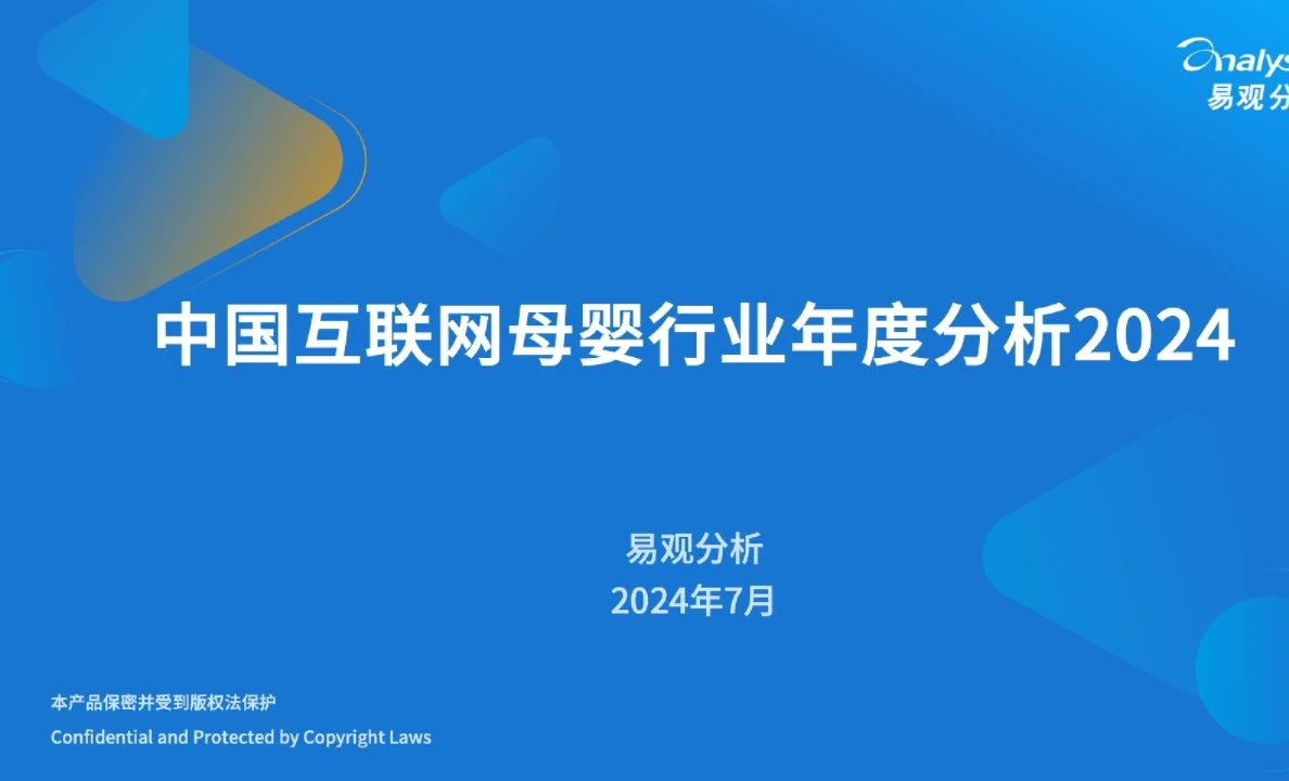 2024中国互联网母婴行业年度分析