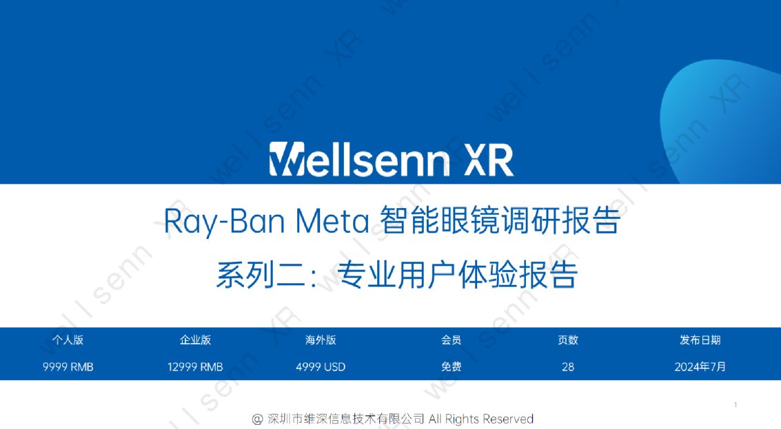 Ray-Ban Meta 智能眼镜调研报告系列二：专业用户体验报告