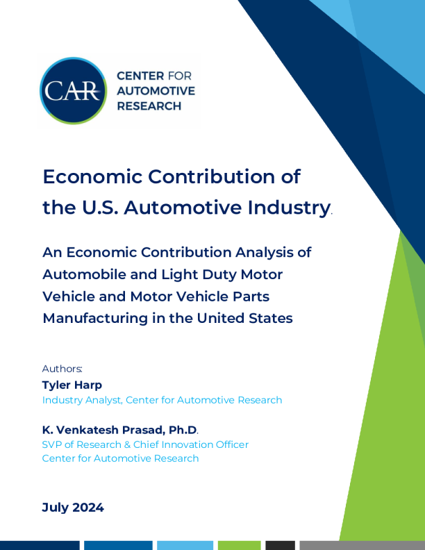 美国汽车工业的经济贡献