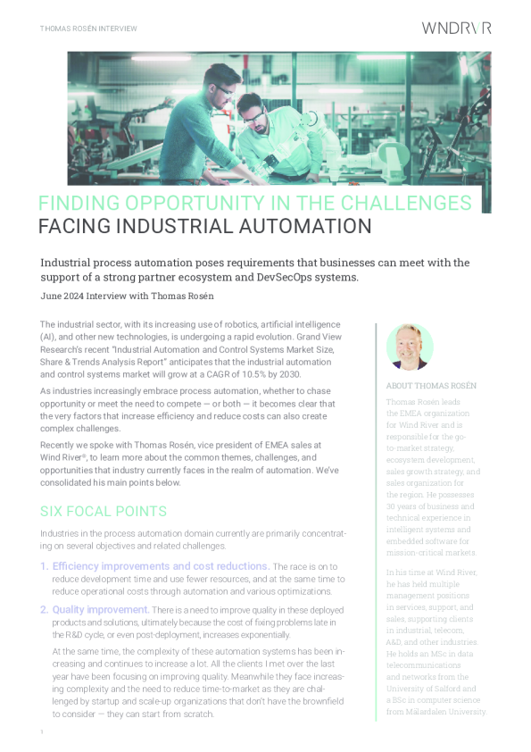 在工业自动化面临的挑战中寻找机遇