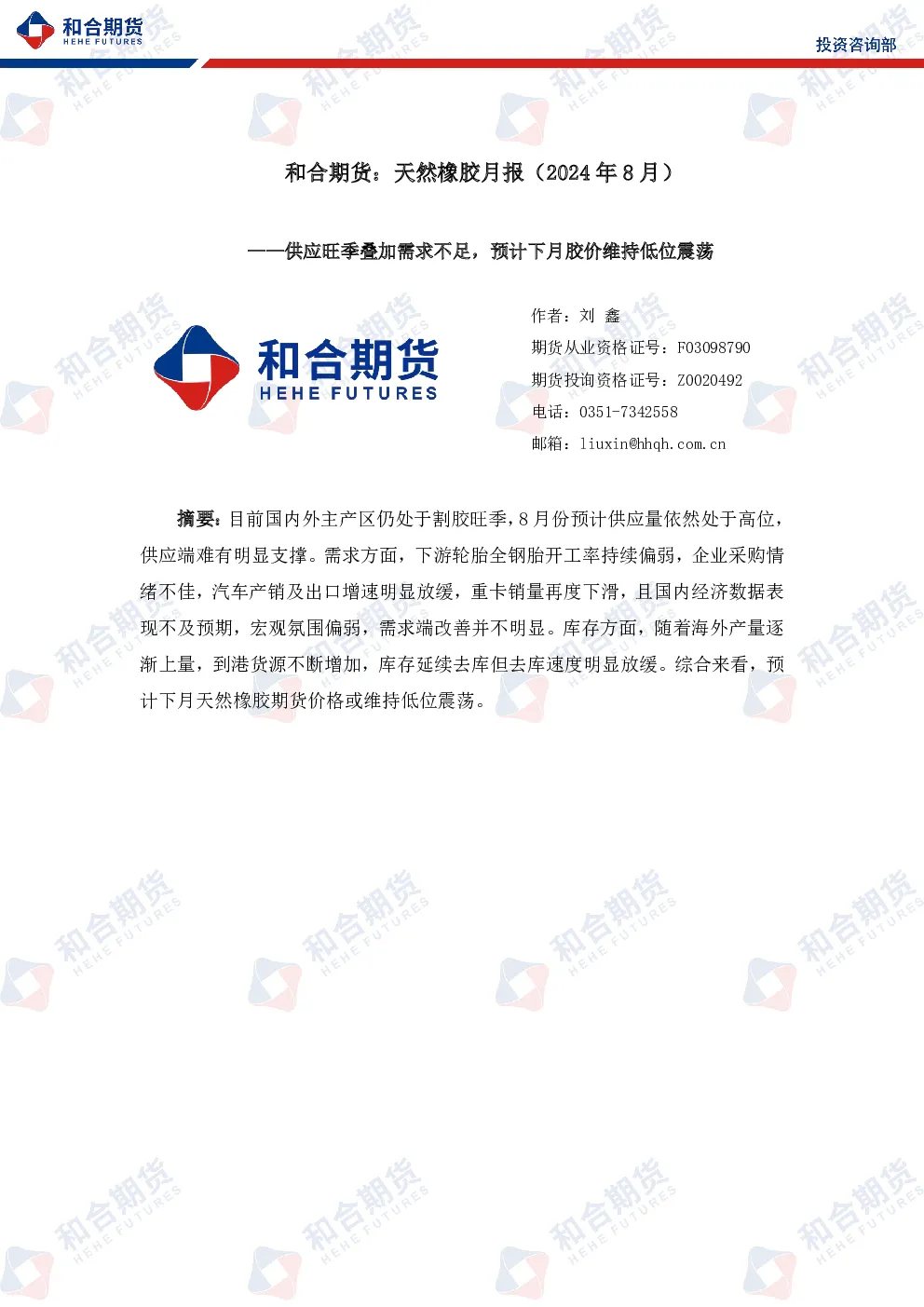 报告封面