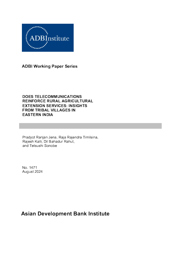 电信是否强化了农村农业推广服务：来自印度东部部落村庄的洞察。