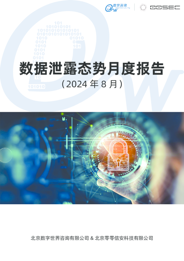 全球数据泄露态势（2024年8月）