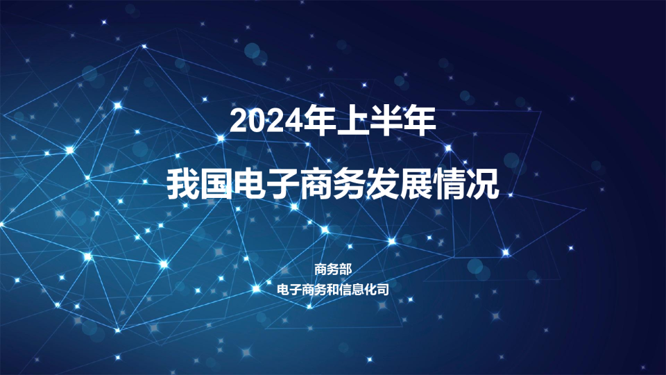 2024年上半年我国电子商务发展情况报告-商务部