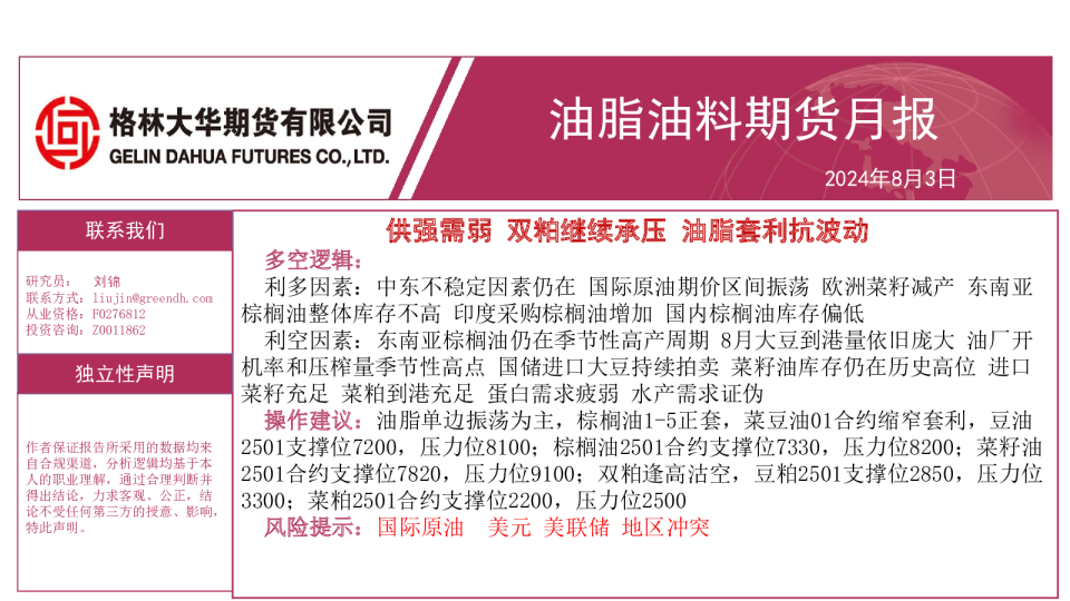 油脂油料月报