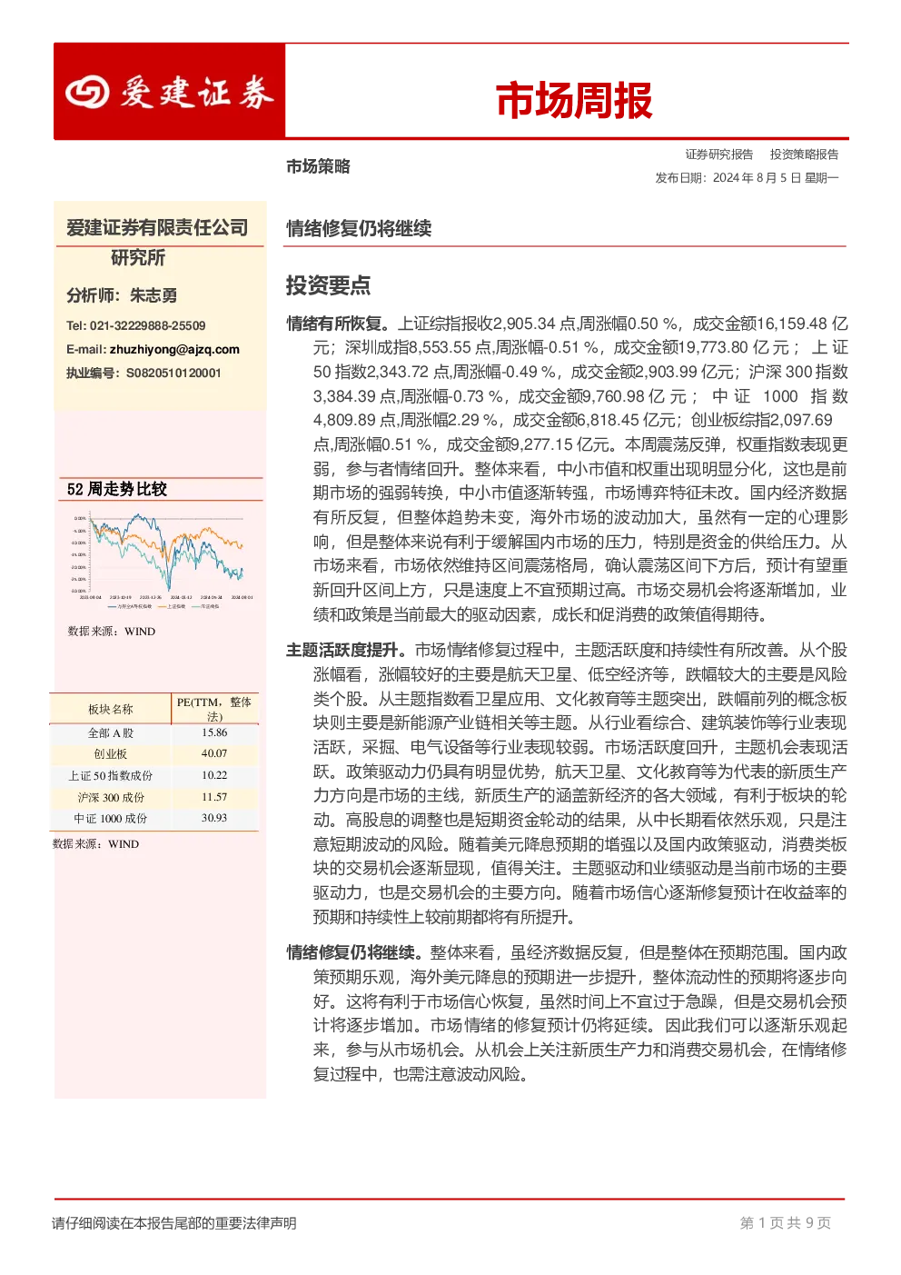 市场周报：情绪修复仍将继续