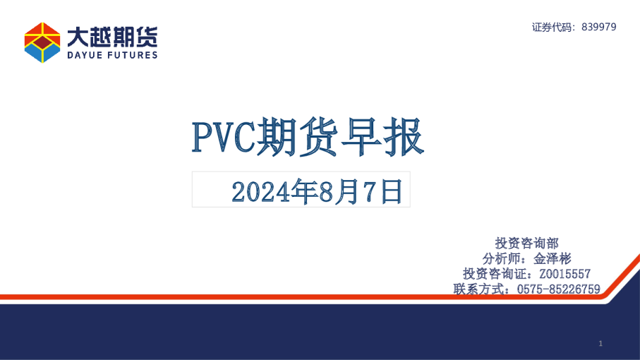 PVC期货早报