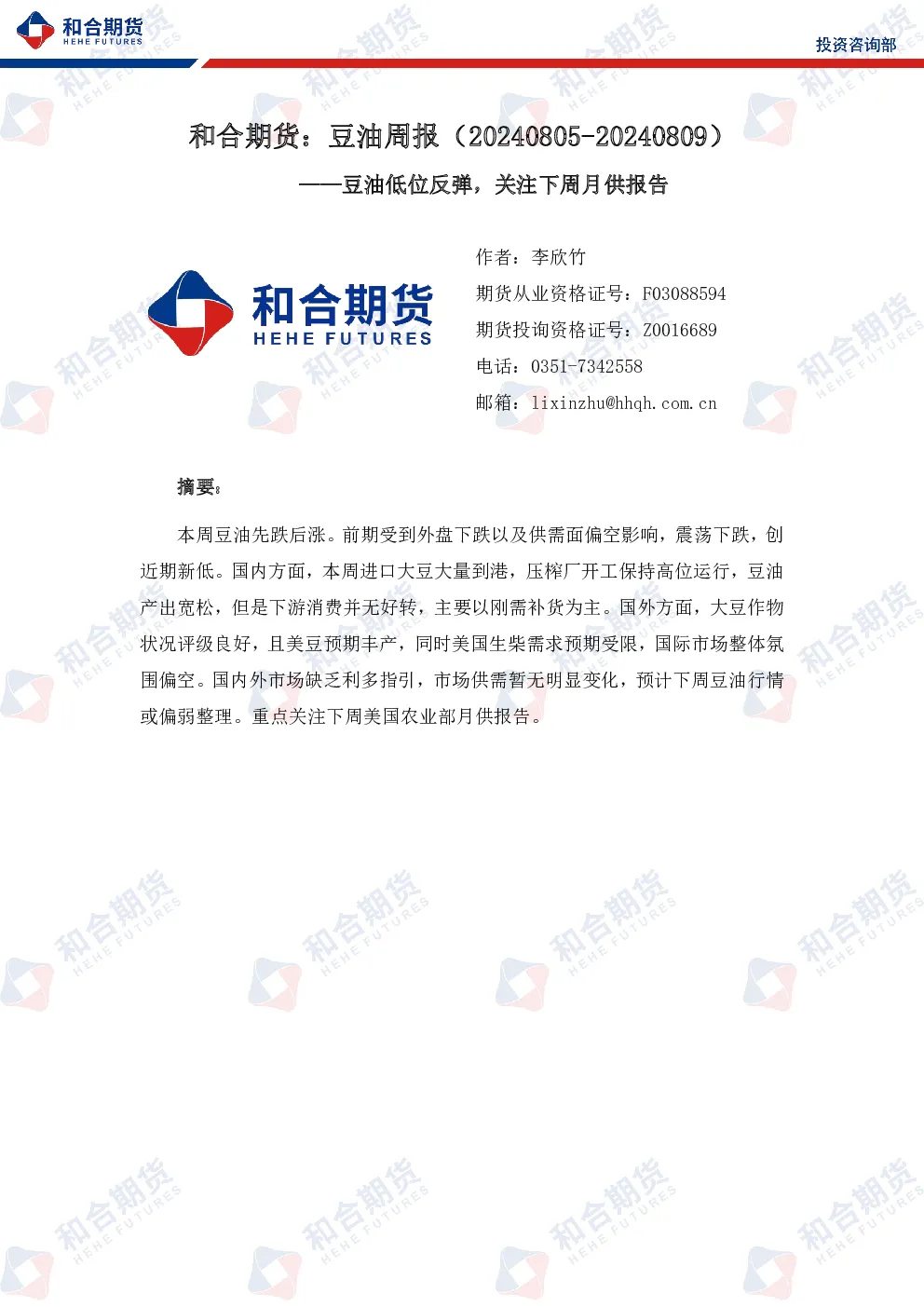 报告封面