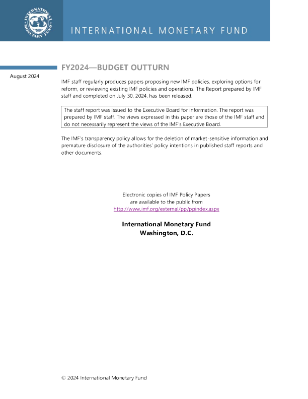 2024 财年 - 预算产出