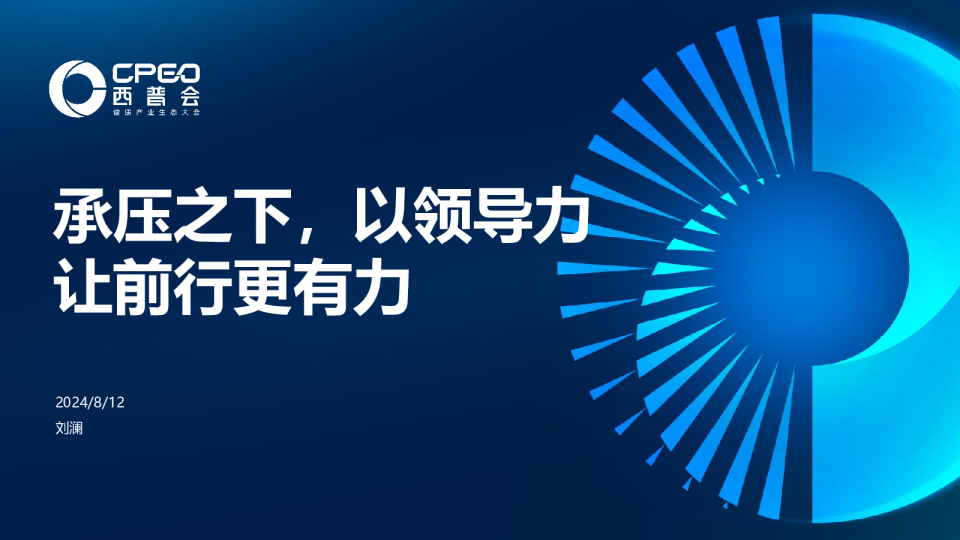西普（刘澜）：承压之下以领导力让前行更有力