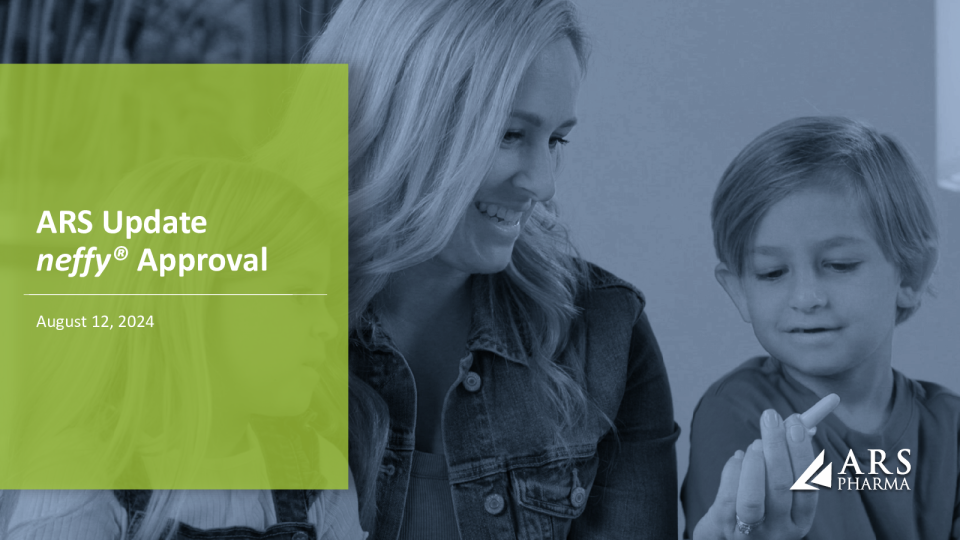 ARS Pharmaceuticals neffy(肾上腺素鼻喷雾剂) FDA 批准电话会议