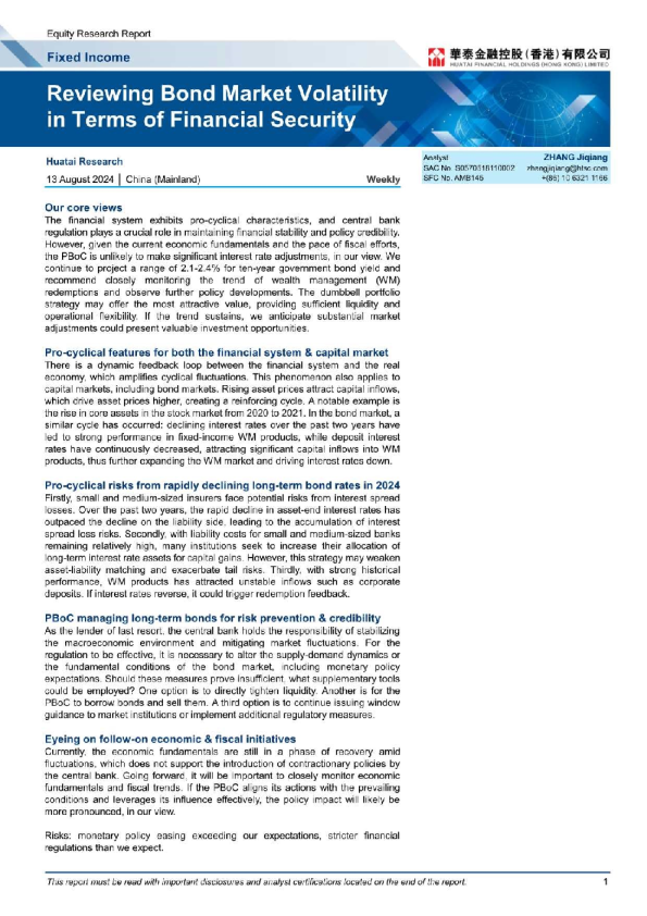Fixed Income Reviewing Bond Market Volatility in Terms of Financial Security