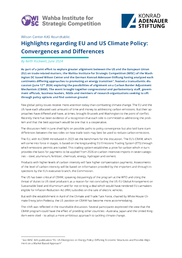 欧盟与美国在能源政策上的分歧