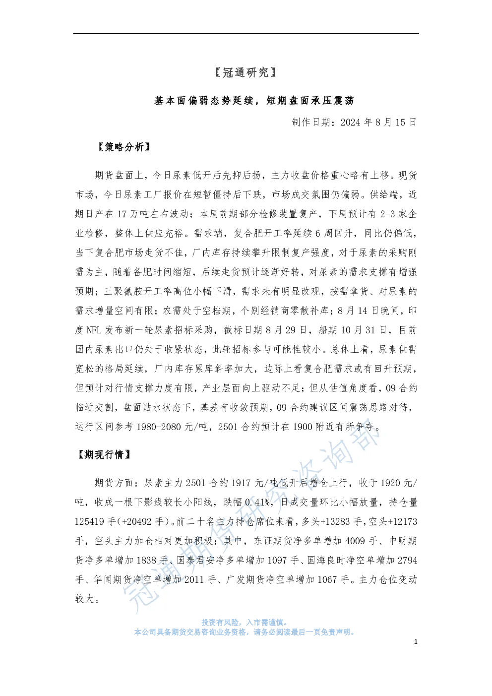 报告封面