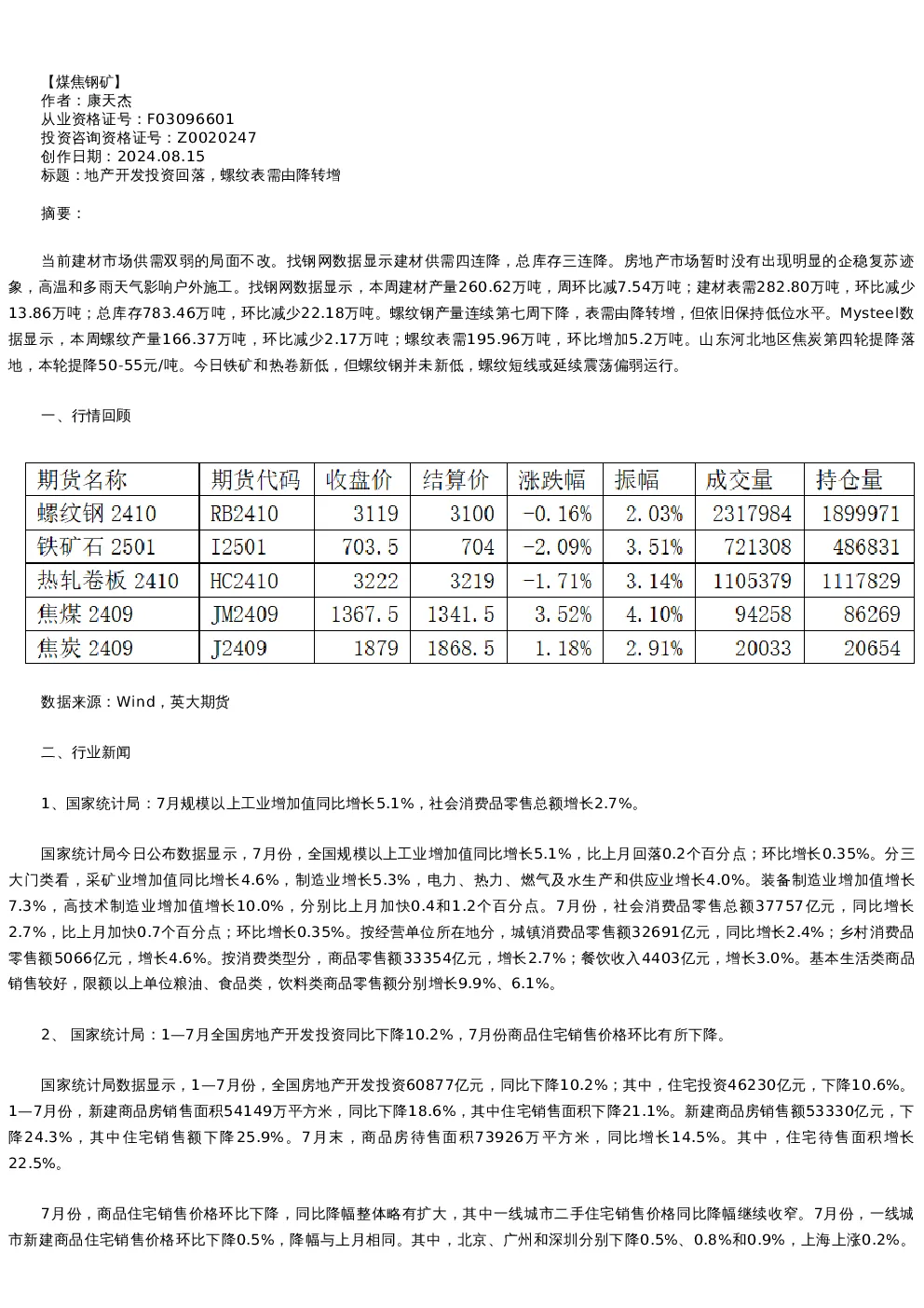 报告封面