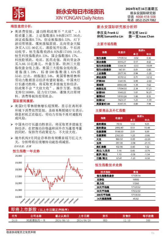 新永安每日市场资讯