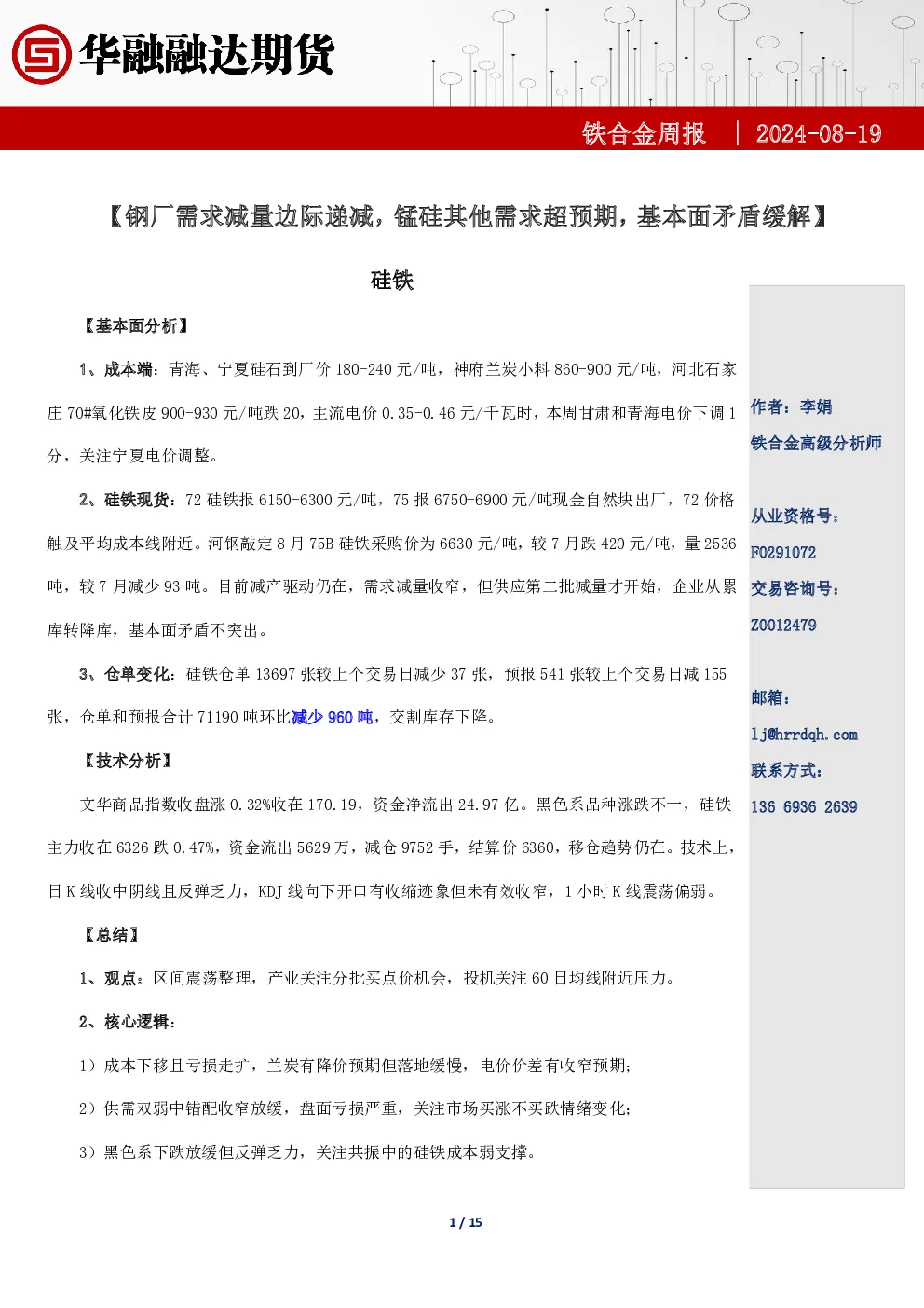 报告封面
