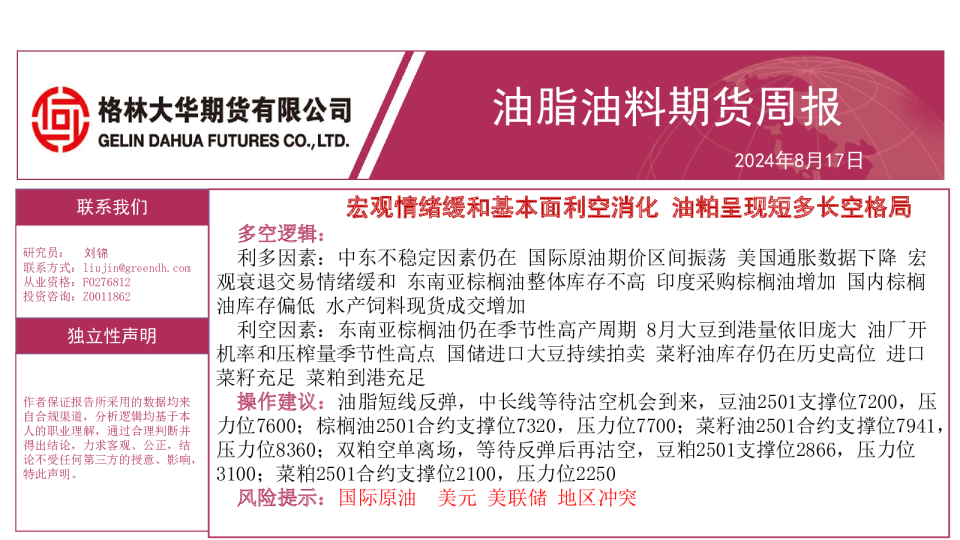 油脂油料周报