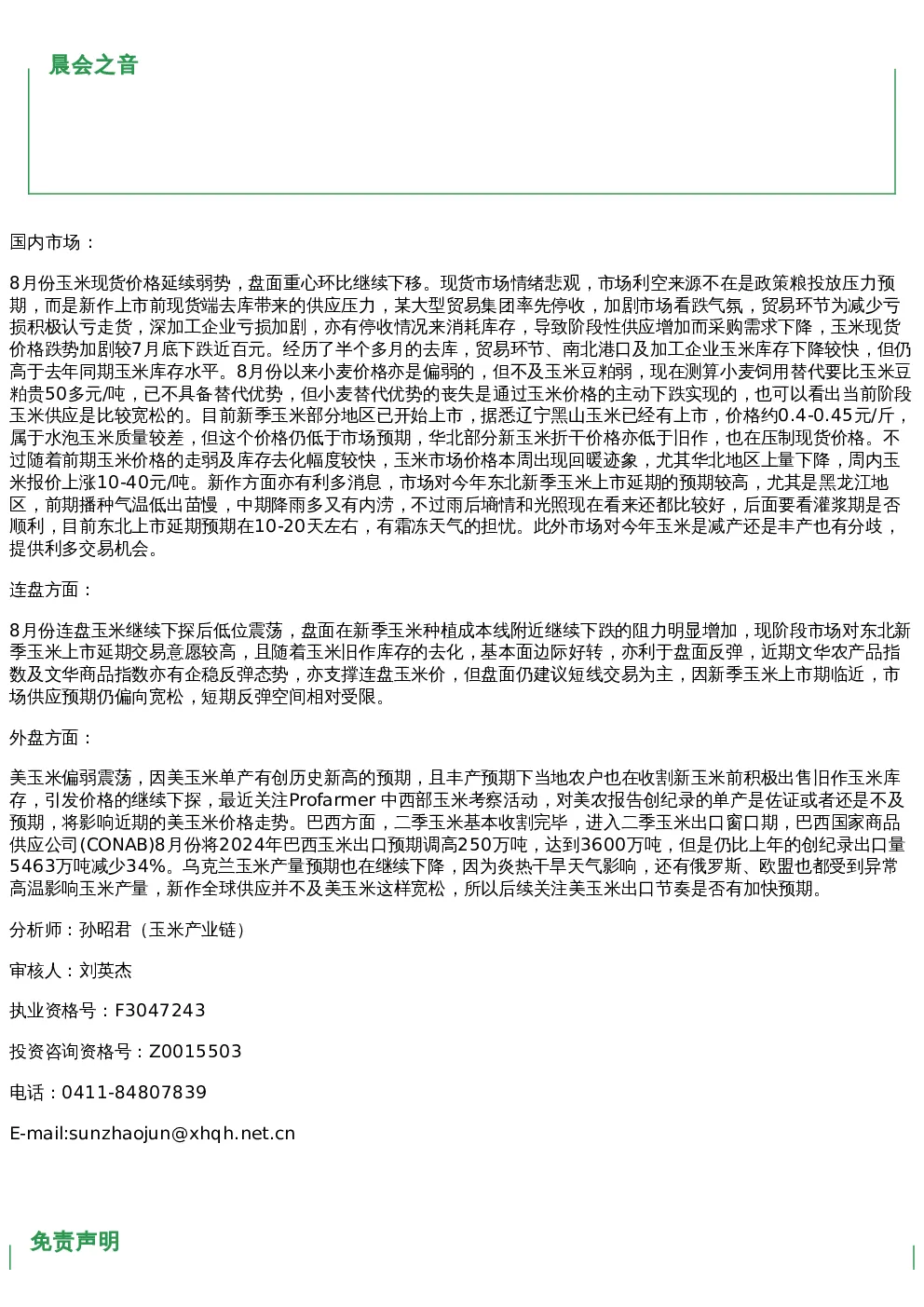 报告封面
