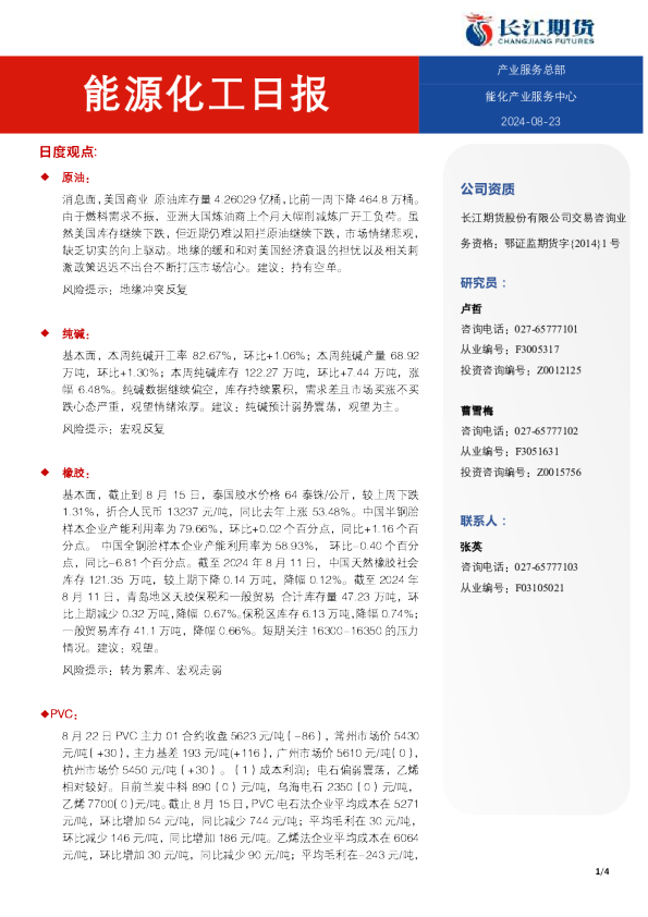 能源化工日报