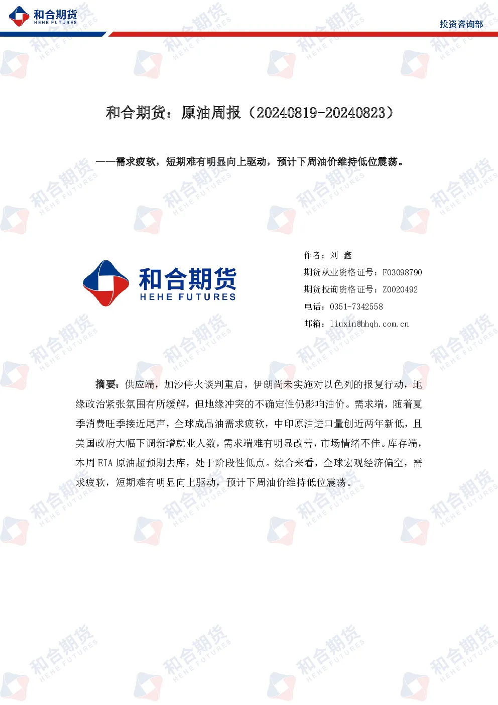 报告封面