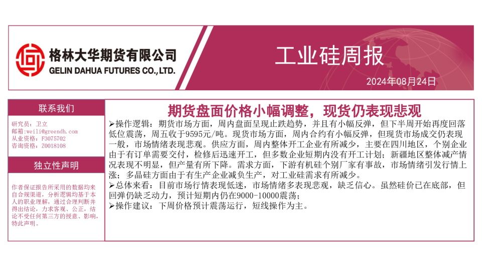 -工业硅周报