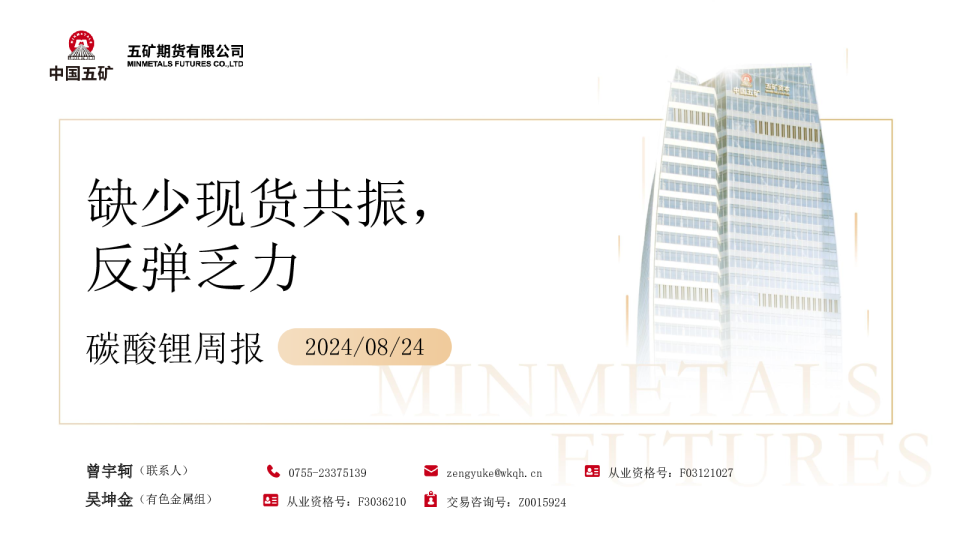 碳酸锂周报：缺少现货共振，反弹乏力