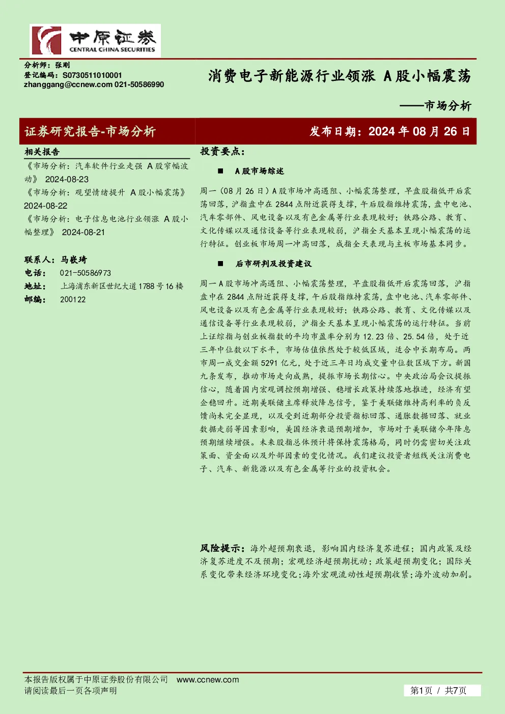 报告封面
