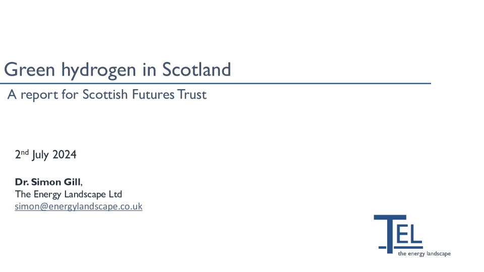 苏格兰的绿色氢