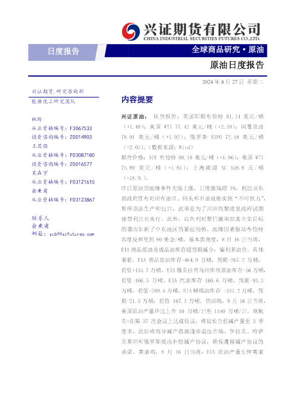 原油日度报告