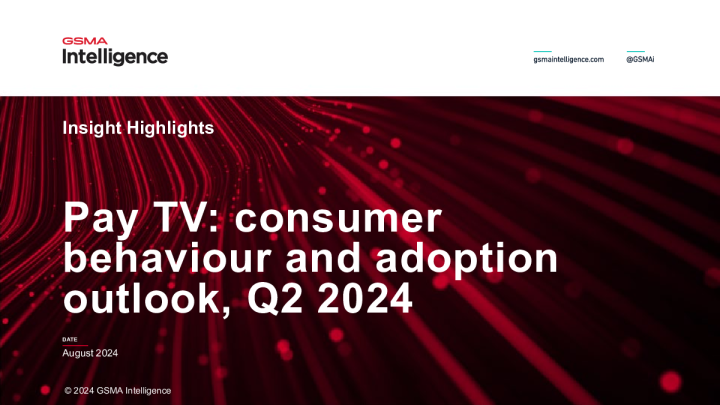 洞察亮点——付费电视：2024年第二季度消费者行为和采用前景
