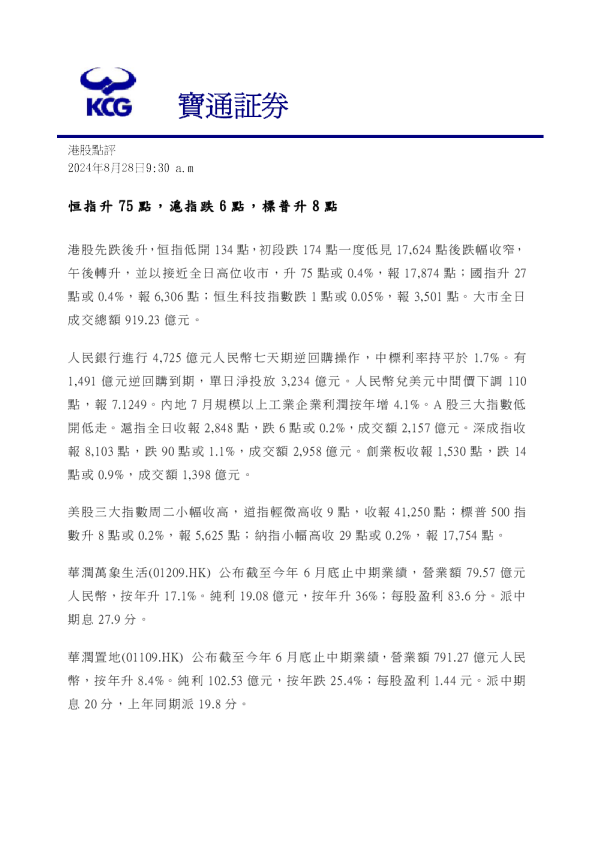港股点评