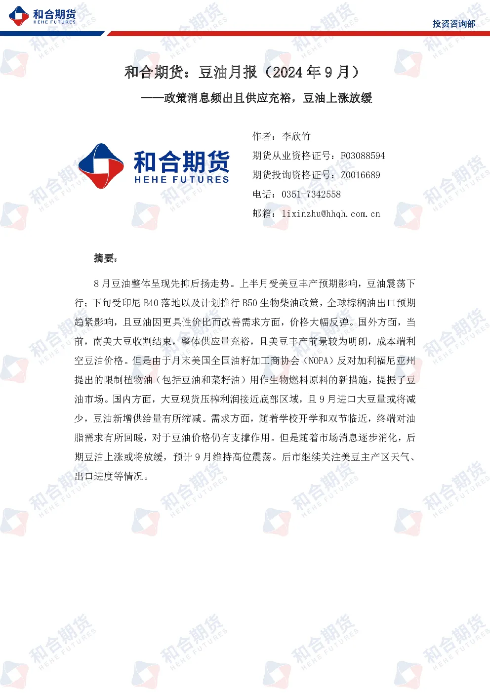 报告封面