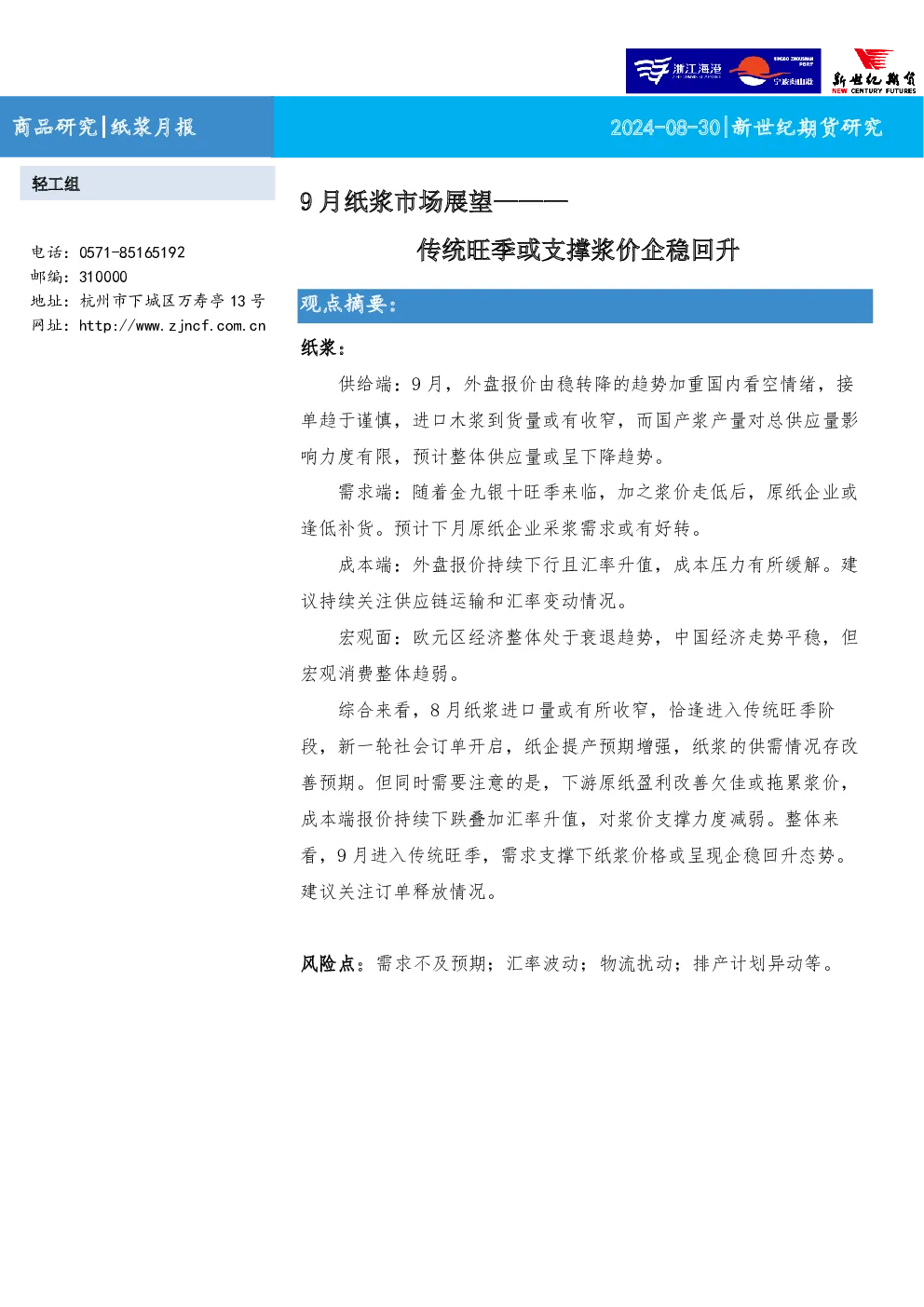 报告封面