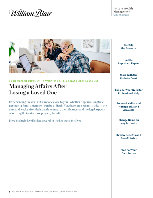 失去亲人后的管理事务