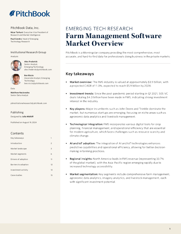 农场管理软件市场概述2024