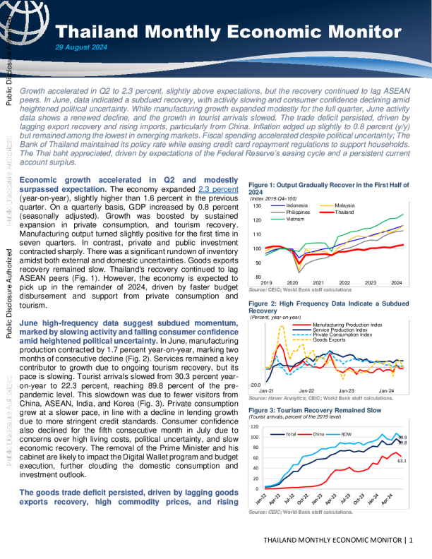 泰国每月经济监测