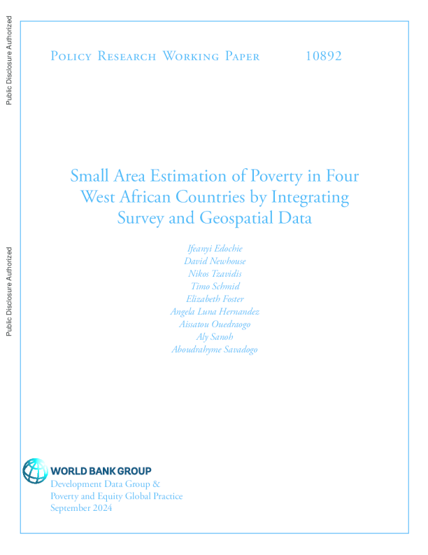 通过综合调查和地理空间数据估算四个西非国家的小区域贫困
