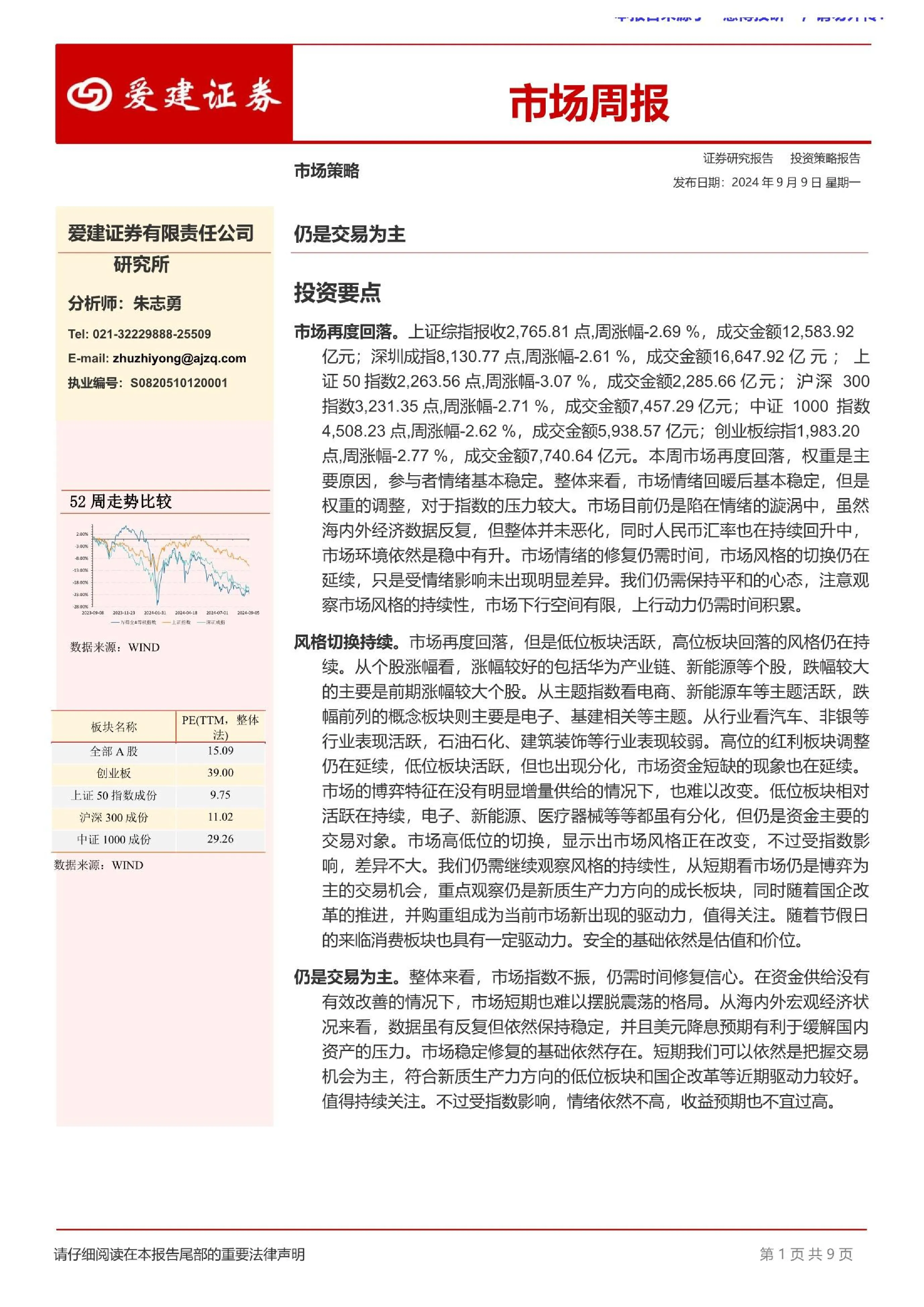 市场周报：仍是交易为主
