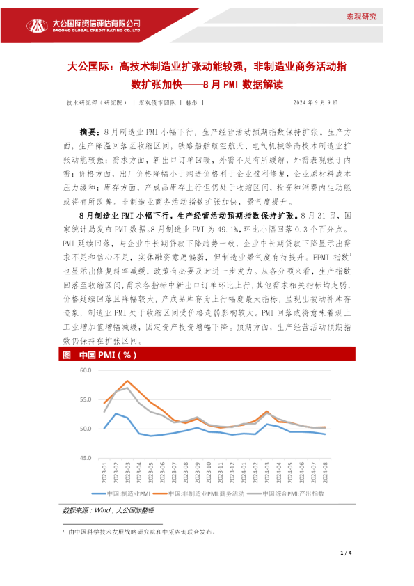 8月PMI数据解读：高技术制造业扩张动能较强，非制造业商务活动指数扩张加快