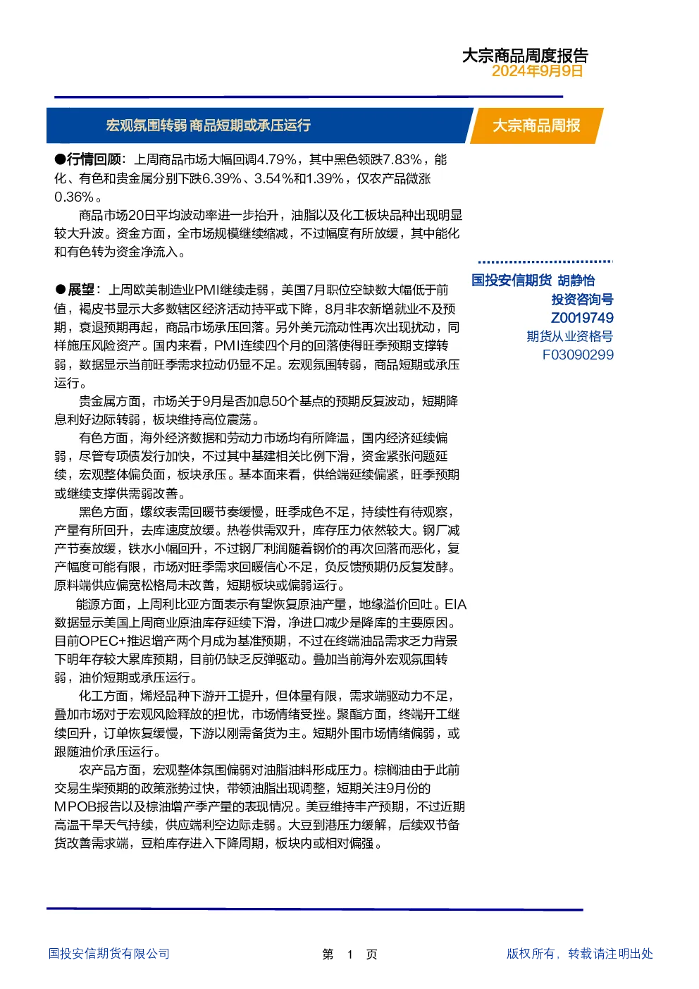 报告封面