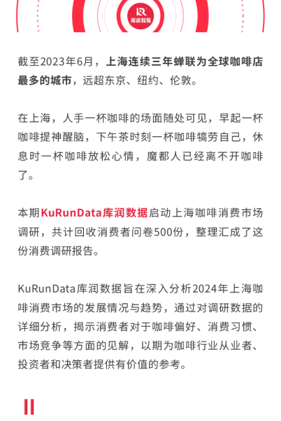 上海咖啡消费市场报告