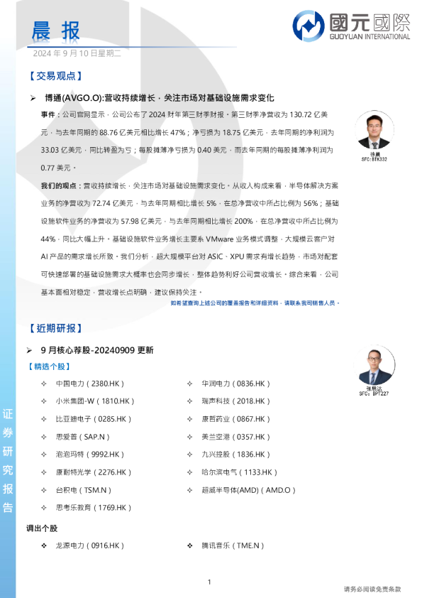 国元证券晨会纪要