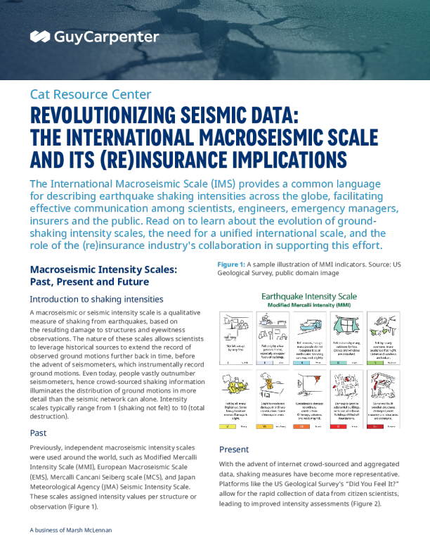 革新地震数据 ： 国际宏观地震尺度及其(再) 保险意义