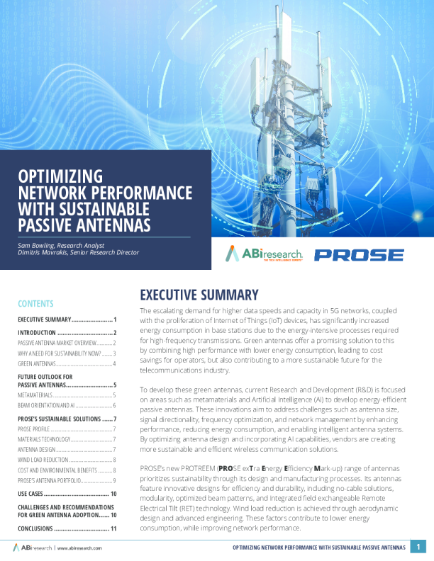 利用可持续无源天线优化网络性能